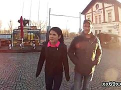 Boyfriend helps doctor check and stretch tight virgin patient