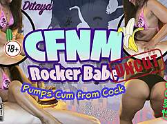 cfnm rock and roll stepmom in costume roleplay milks cum from young guy