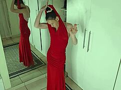 wanna bet you rip your pants off watching this skinny milf tease and undress?