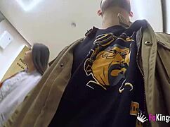 nuria millan sneaks bent over doggystyle fuck inside public mall shop