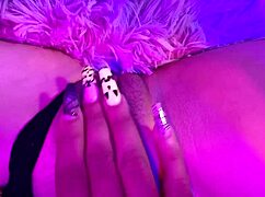 Hot Lesbian Fingers Big Clit on Submissive Girlfriend's Tight Wet Pussy