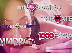 teen emily jade caught masturbating gives axel sloppy deepthroat blowjob pov