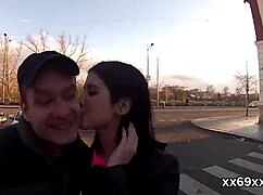 Boyfriend helps doctor check and stretch tight virgin patient