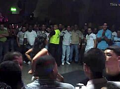 heart racing as sexy chica strips naked in colombian salsa club phone vid