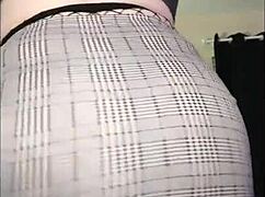 Watch This Sexy Fat Ass Redhead Dance And Flash Pussy In Fishnets!