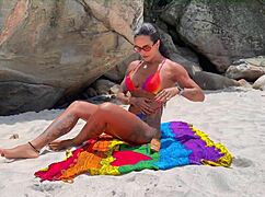 Ever fuck Vick on the beach with crowds watching your big cock creampie her pussy?