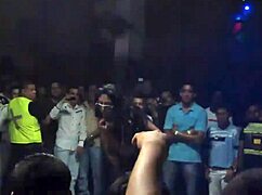 heart racing as sexy chica strips naked in colombian salsa club phone vid