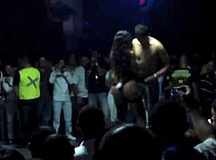 heart racing as sexy chica strips naked in colombian salsa club phone vid