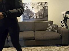 cinnamon baileyy teases in casting pov sucking big black cock