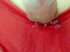 Playing with my cock in panties on webcam!!