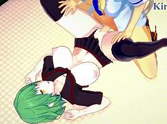 hikage katsuragi ikaruga go wild in intense futanari sex 💦 senran kagura hentai