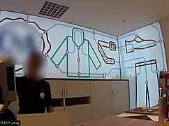 uhh teen without cash trades sex for clothes in mall shop