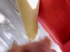 couple sneaks homemade pov fuck with cute petite friend's skinny wife creampie while he's working