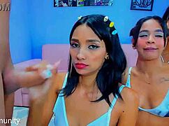 hot colombian latina throat destroyed roughly by monster cock