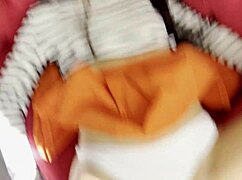 couple sneaks homemade pov fuck with cute petite friend's skinny wife creampie while he's working
