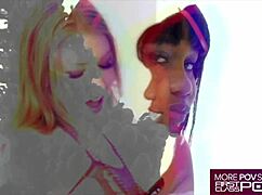 Can redhead and ebony sluts share this sloppy cock?
