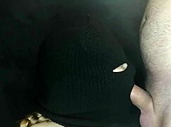Step Sister's Balaclava Hides Face While Sucking Cock Deep!