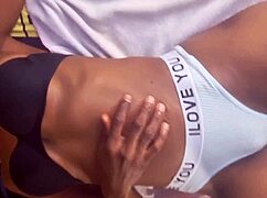 that huge cum load drips down her wet swollen pussy lips