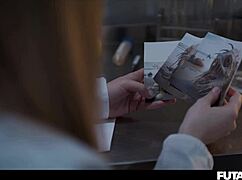 Shemale scientist grows futa cock infects lab turns on natural Russian girl creampie