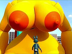 toy chica's ready to grow huge as giantess furry