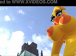 toy chica's ready to grow huge as giantess furry