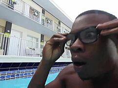 miami latina angelina grabs big black dick right in the pool