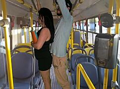 cute brazilian teen student fucked rough public bus big cock tight pussy small tits pretty face