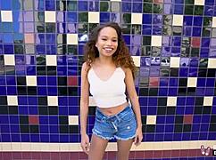 Beautiful Ebony Teen Cecilia Lion Rides And Fucks Interracially