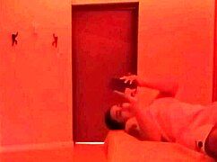 Hot michel strips then licks ass and fucks pussy