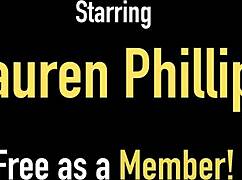 what if nasty redhead lauren phillips' wet pussy lips begged for bed masturbation?
