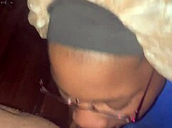 colombian bbw girlfriend gives sloppy bj deepthroat and facial cumshot pov