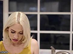 khloe kapri chokes on bbc in her deepthroat interracial fantasy quickie