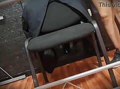 stepsister nataly slips into tiny miniskirt no panties teases upskirt views everywhere