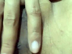 Pretty Indonesian Girl Fingers Huge Swollen Pussy Lips in Closeup POV Tease