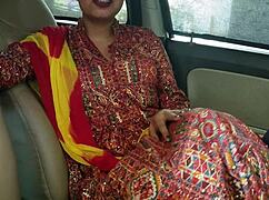 panjabi bride sneaks car ride with hubby for intimate outdoor creampie