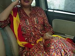 panjabi bride sneaks car ride with hubby for intimate outdoor creampie