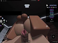 Gringa Fucked Hard in Roblox Sex Game
