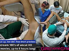 Genesis Endures First Gyno Exam with Pussy Spreading and Humiliation!