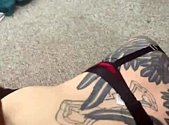 angel submits to master's rough interracial domination and squirting