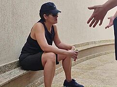 buddy rams cock into tough chick's pussy in garage despite her no