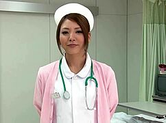 skinny japanese nurse vibes tight pussy to first orgasm in hospital
