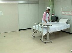 skinny japanese nurse vibes tight pussy to first orgasm in hospital