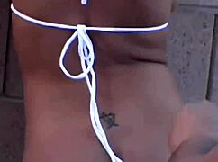 i'm mandy stripping my bikini tits teasing camera
