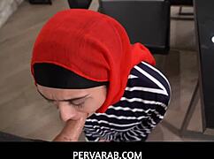 stepson shows horny lilly hall deepthroat handjob skills on her middle eastern milf lips