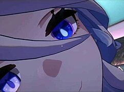 Kafka and Furina Switch Holes on Goth Boy's Cock!