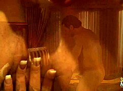 Naughty blonde maid's small tits bounce as butler fucks her doggystyle while boss is away