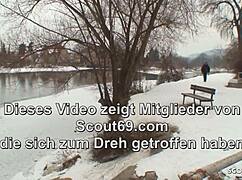 old perv seduces nylon teen for snowy outdoor fuck?