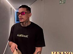 Can't resist this hot delivery guy's massive cock outdoors