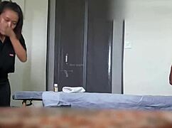 whoa that angry spa chick caved and jerked me off after the massage