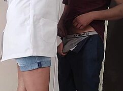 college nurse trainee gulps doctor's throbbing bbc in secret hospital cabin